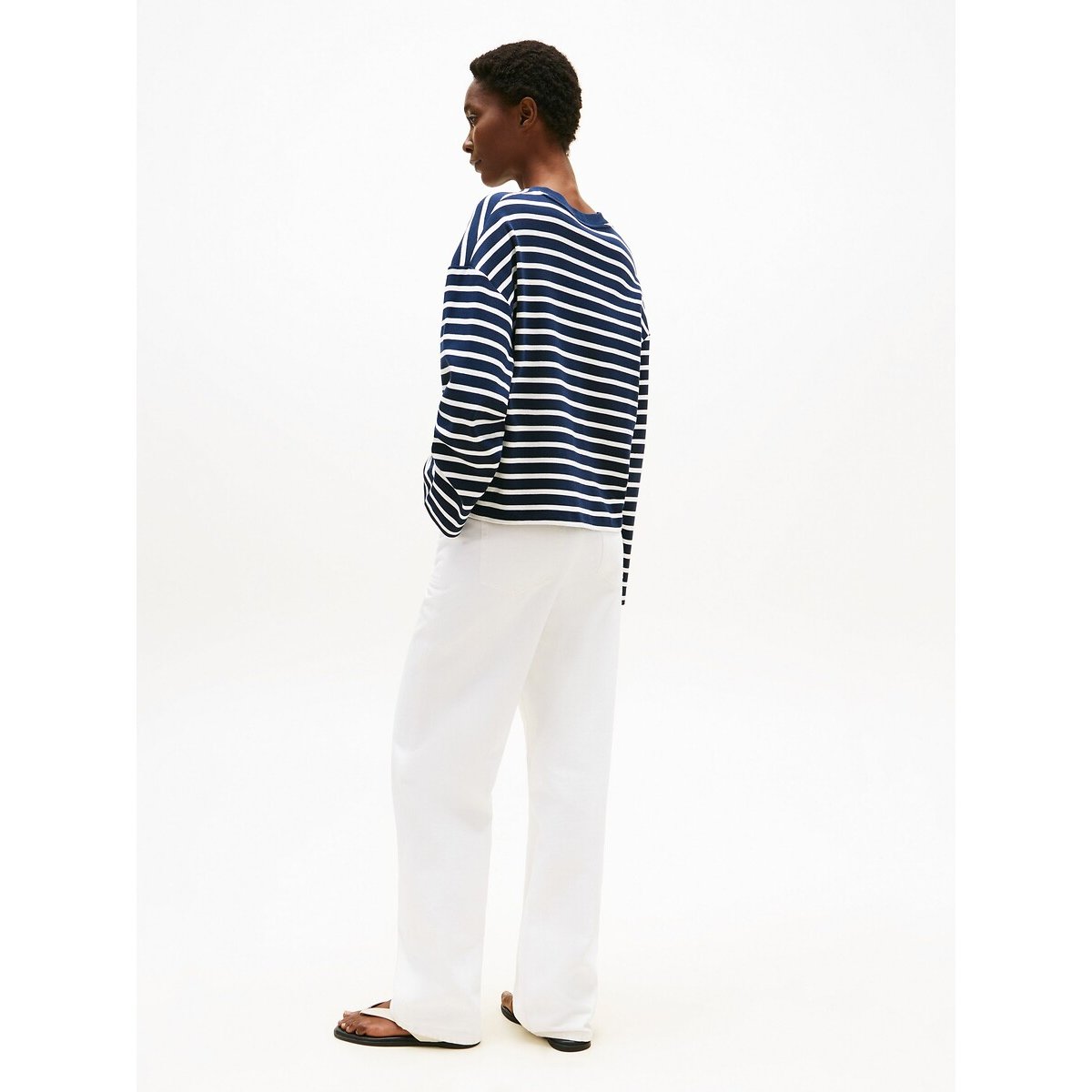 Striped Long Sleeve T-Shirt navy striped, TOMMY HILFIGER