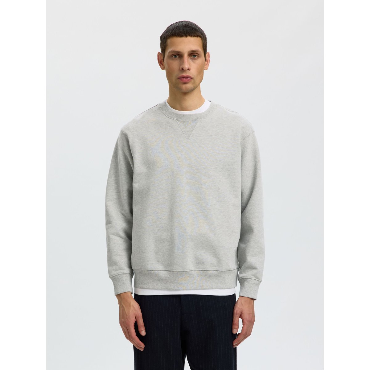 Sweat-Shirt gris - light grey melange1, SELECTED