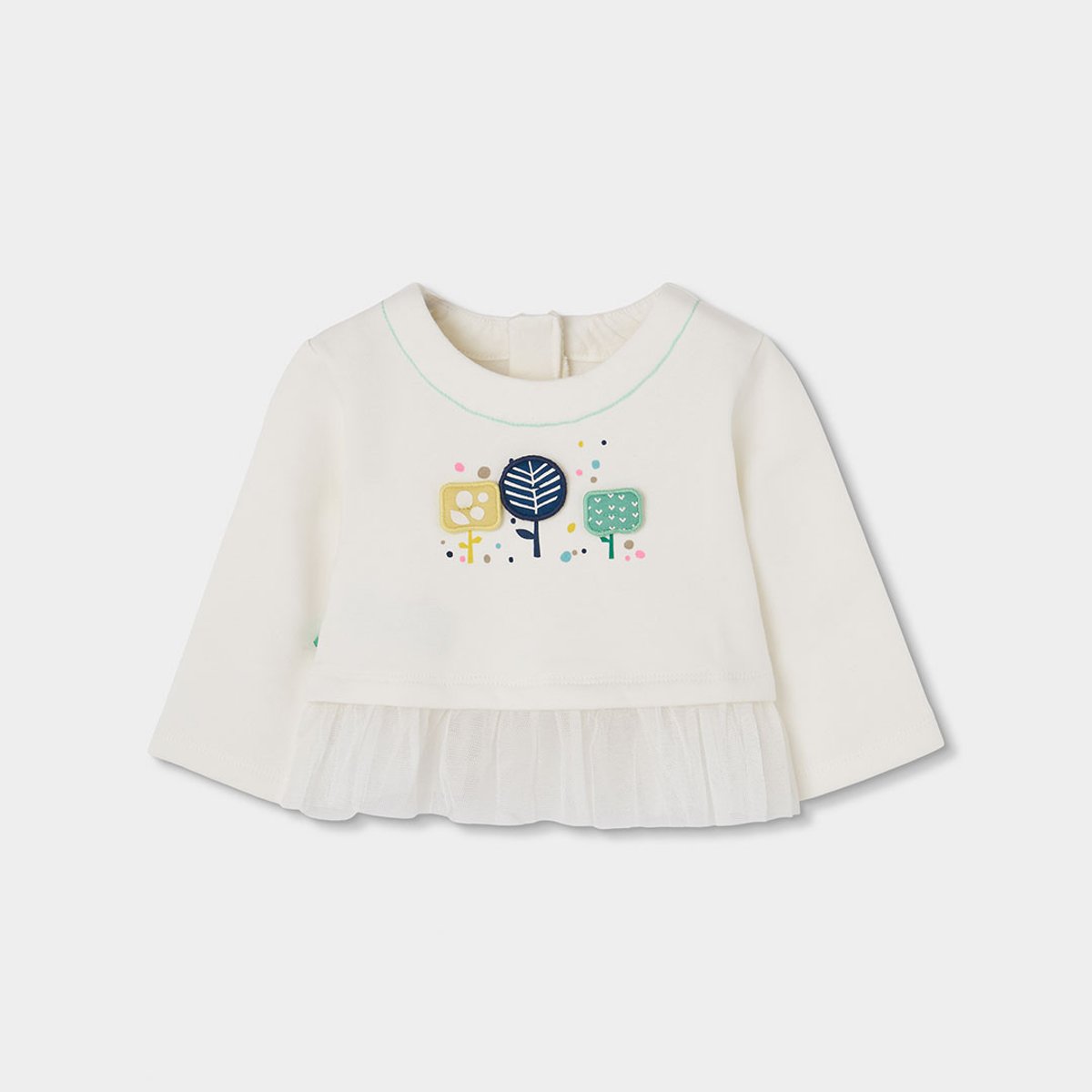 Ensemble bébé maille imprimé arbres blanc, BOBOLI