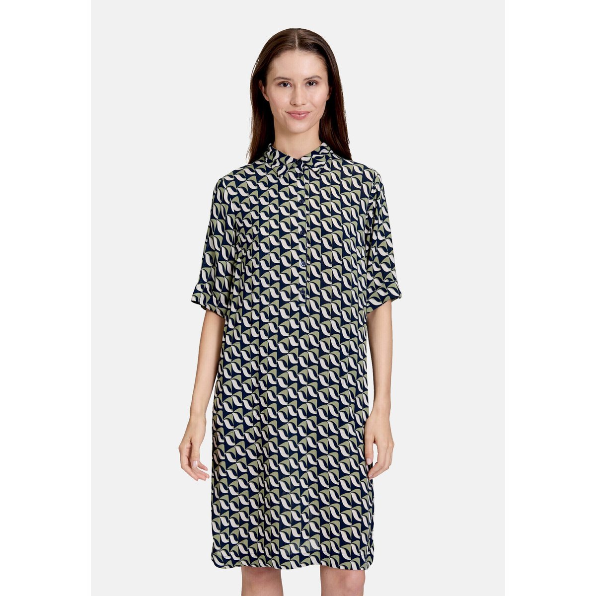 Robe-chemisier à impression dark blue/green, BETTY BARCLAY