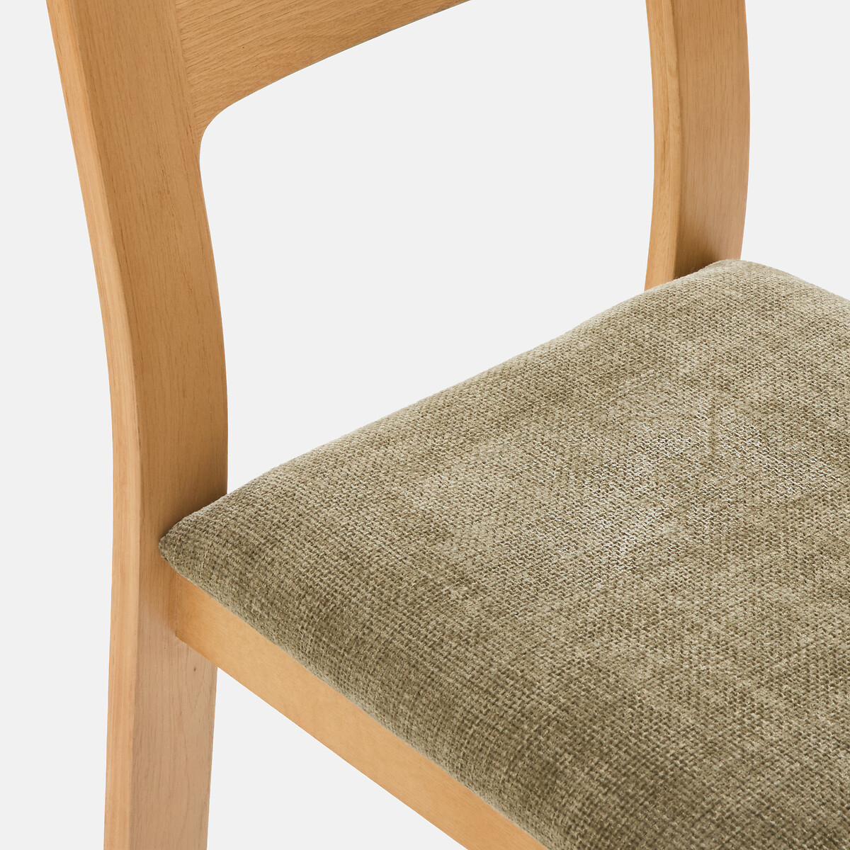 Set mit 2 gepolsterten Stühlen aus massiver Eiche Talet eiche/khaki, LA REDOUTE INTERIEURS