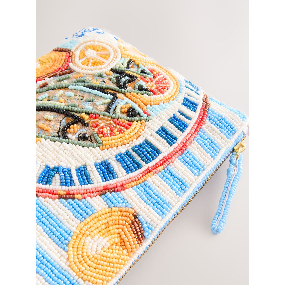 Pochette à ornements impression sardine, NEXT