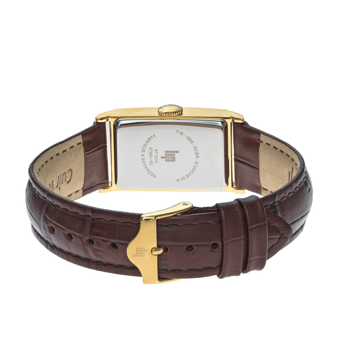 Montre Analogique  CHURCHILL doré argenté marron, LIP