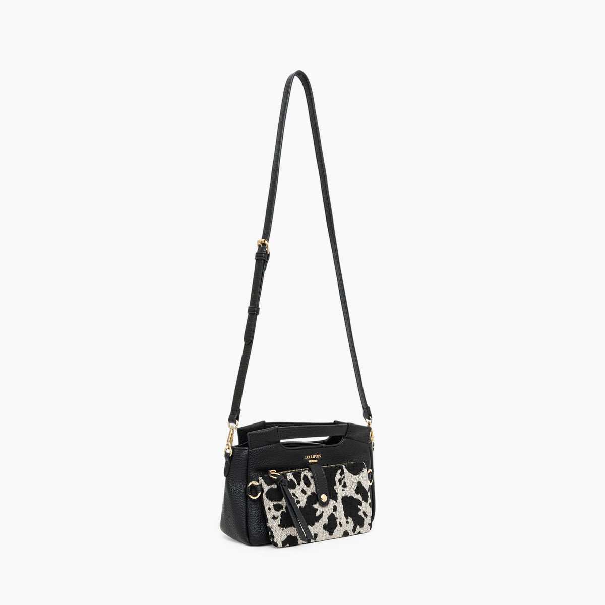 Petit sac porté épaule Tim noir,doré, LOLLIPOPS