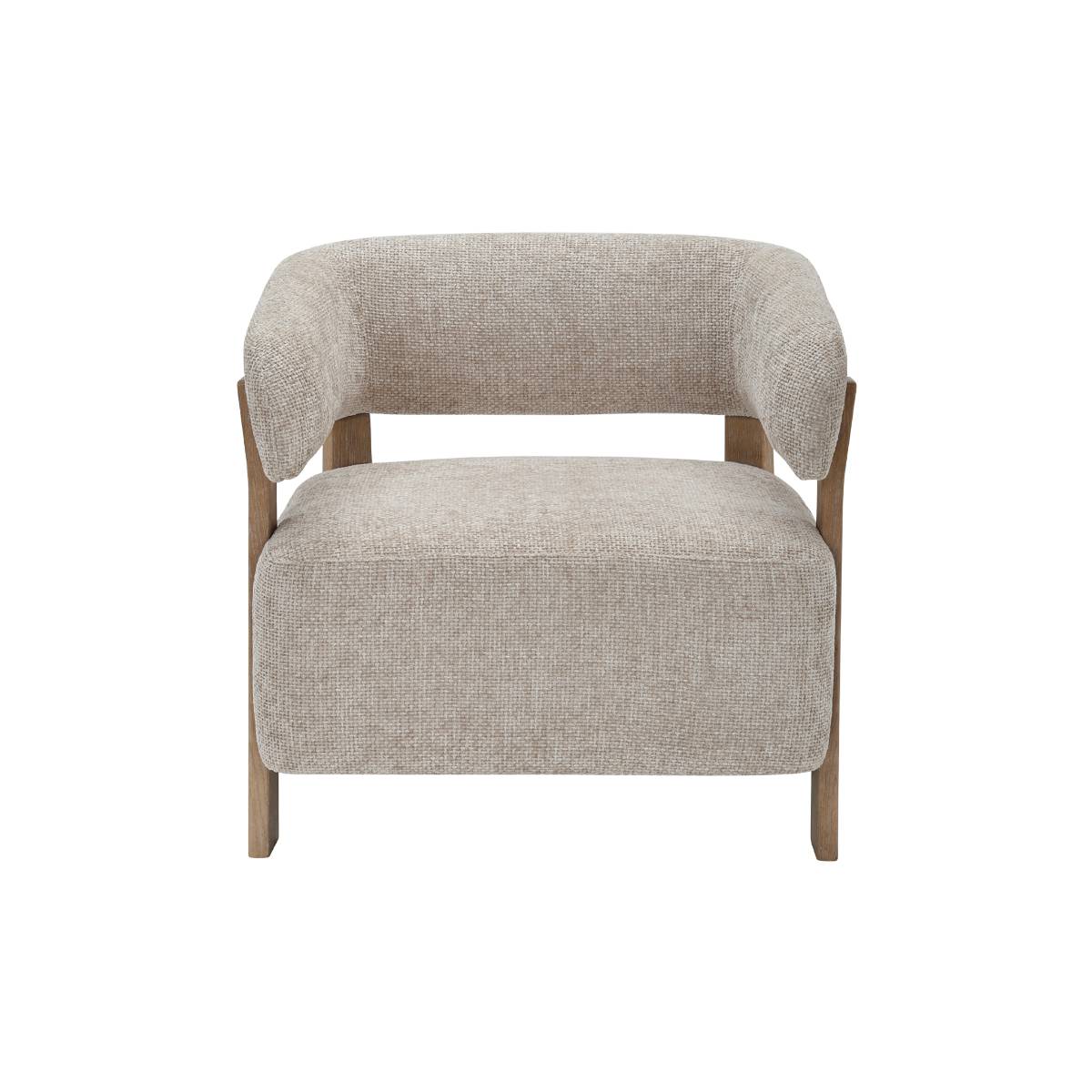 Fauteuil en tissu VALENA blanc, MADE IN MEUBLES 
