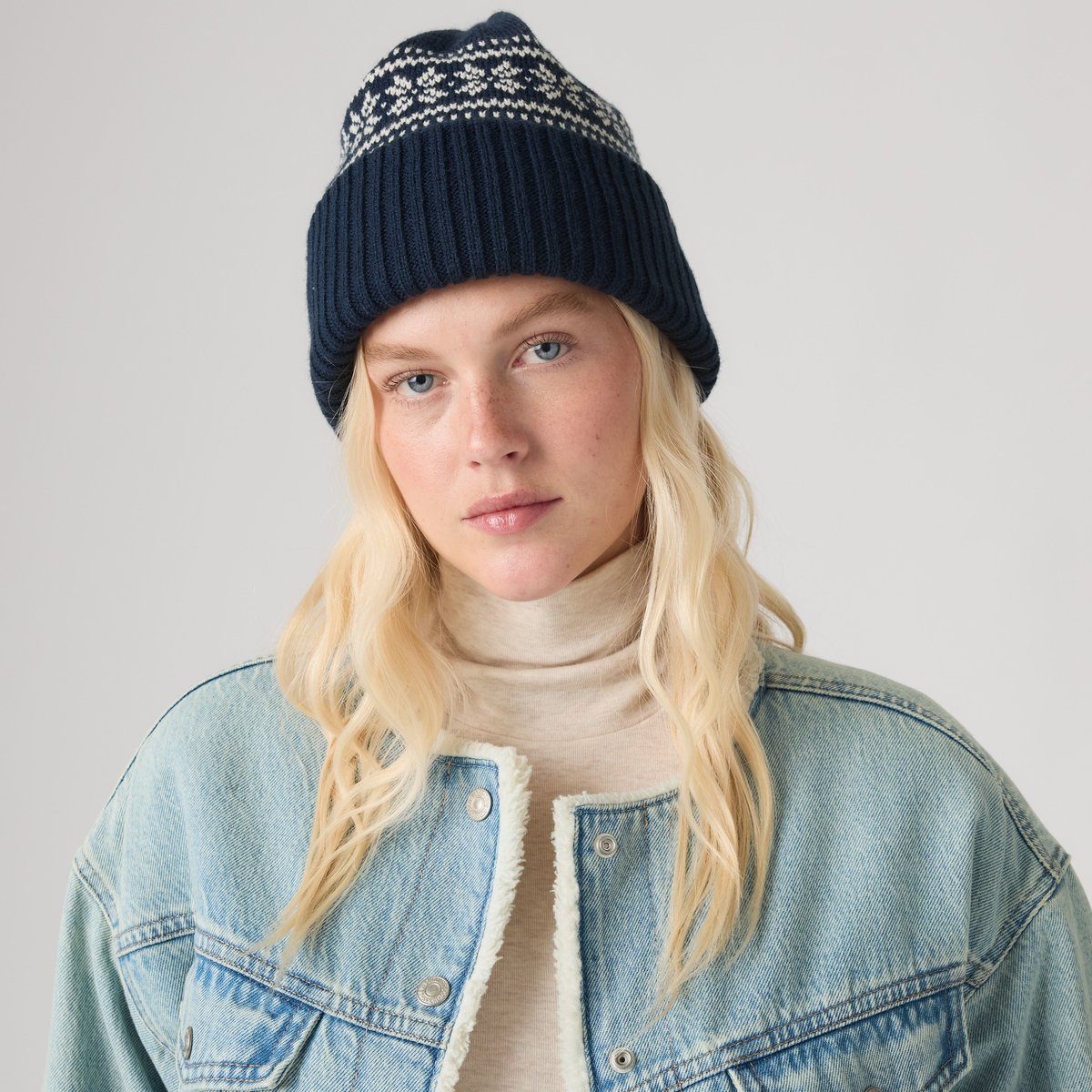 Bonnet Nordic bleu - coralie fairisle beanie navy blazer, LEVI'S