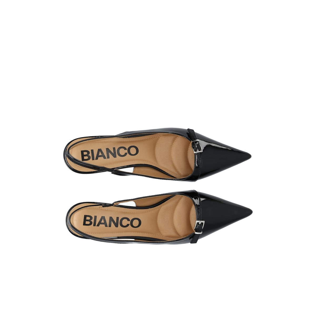 Chaussures À Bride Arrière noir - blackpatent1, BIANCO