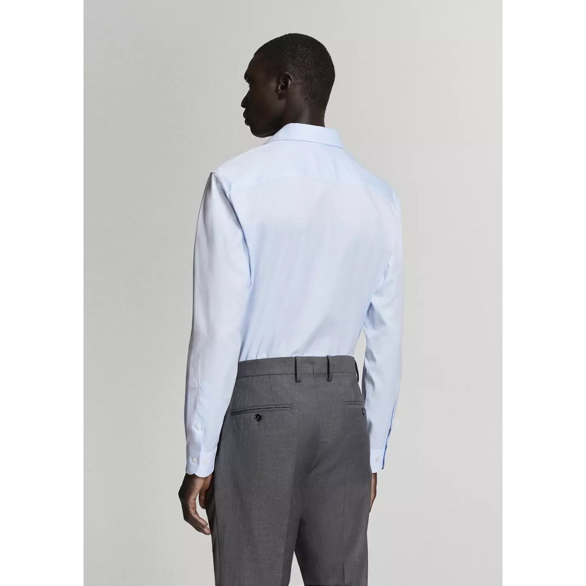 Chemise de costume regular-fit 100 % coton bleu ciel, MANGO MAN