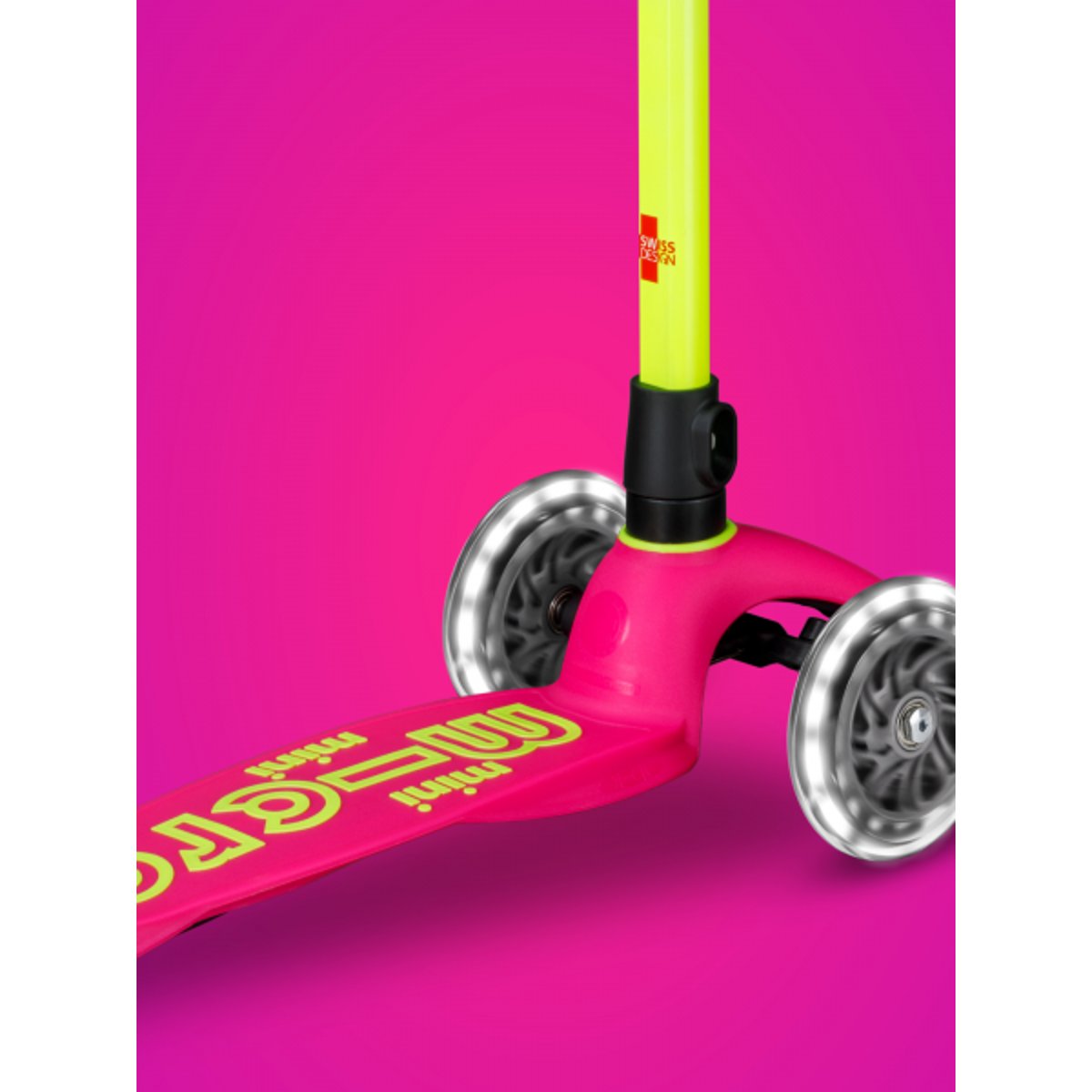 Mini Micro Deluxe Néon LED - Flamingo Yellow jaune, MICRO MOBILITY