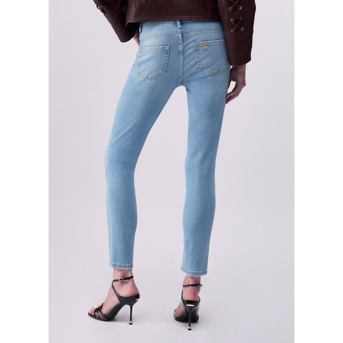 Jean skinny cropped denim bleu foncé, LIU JO