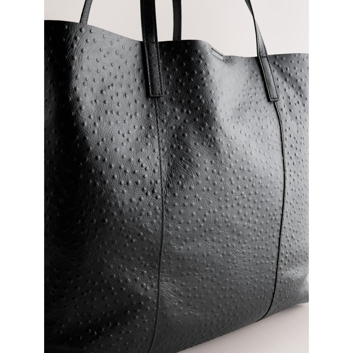 Fourre-tout en cuir texturé noir, NEXT