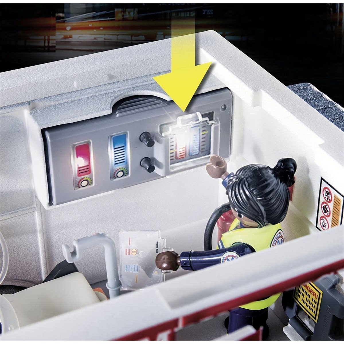 City Action Ambulance avec secouristes et blessé multicolore, PLAYMOBIL