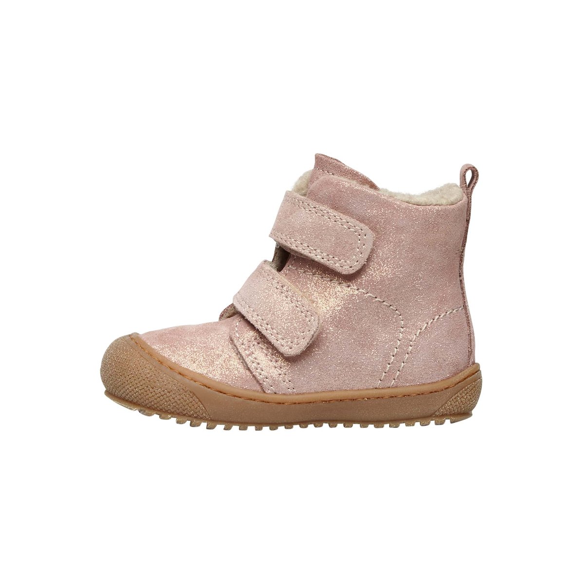 Bottines En Cuir Nappa Doublé Bubble Vl rose, NATURINO