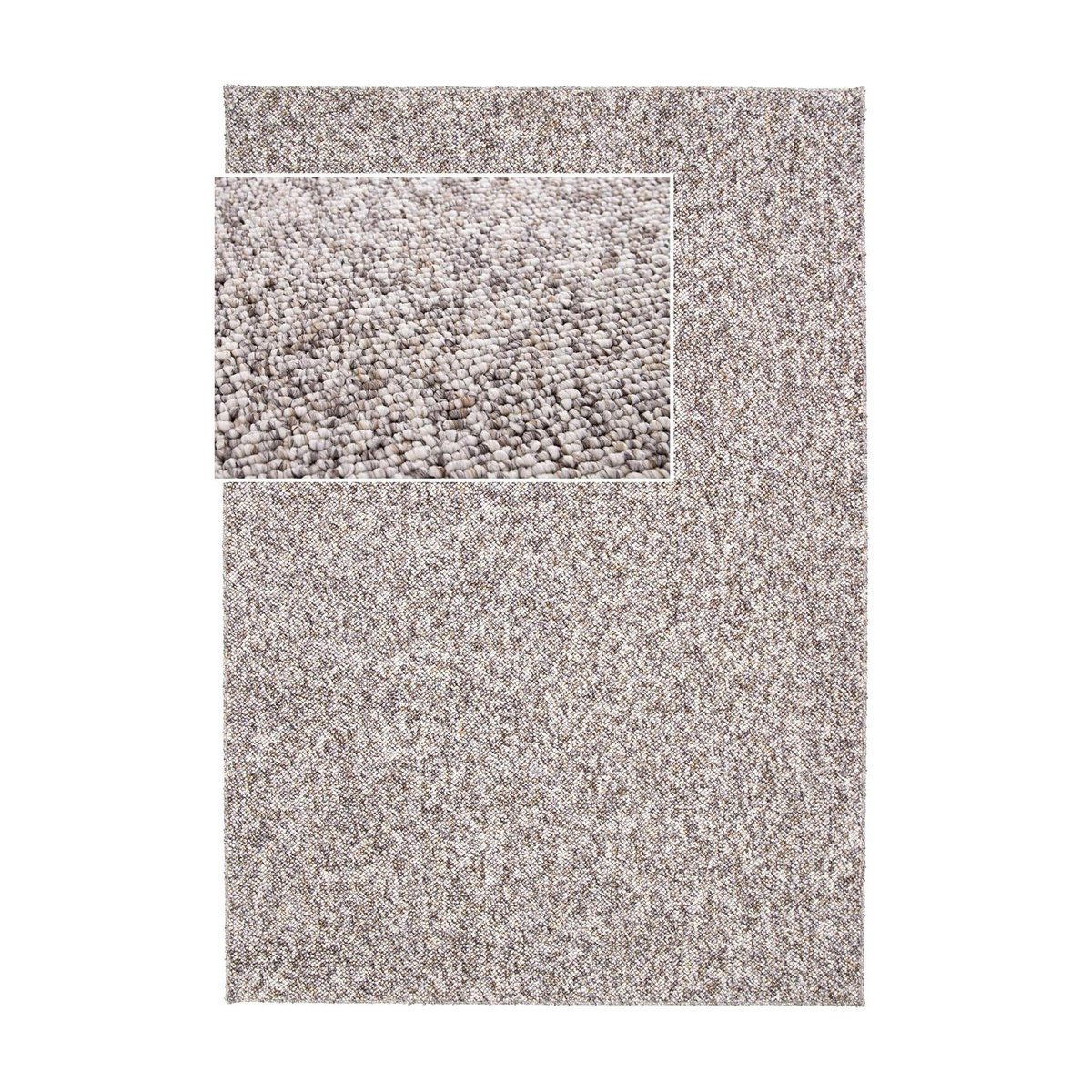 Tapis intérieur bouclé aspect laineux lavable SANDSTONE taupe, AFK LIVING