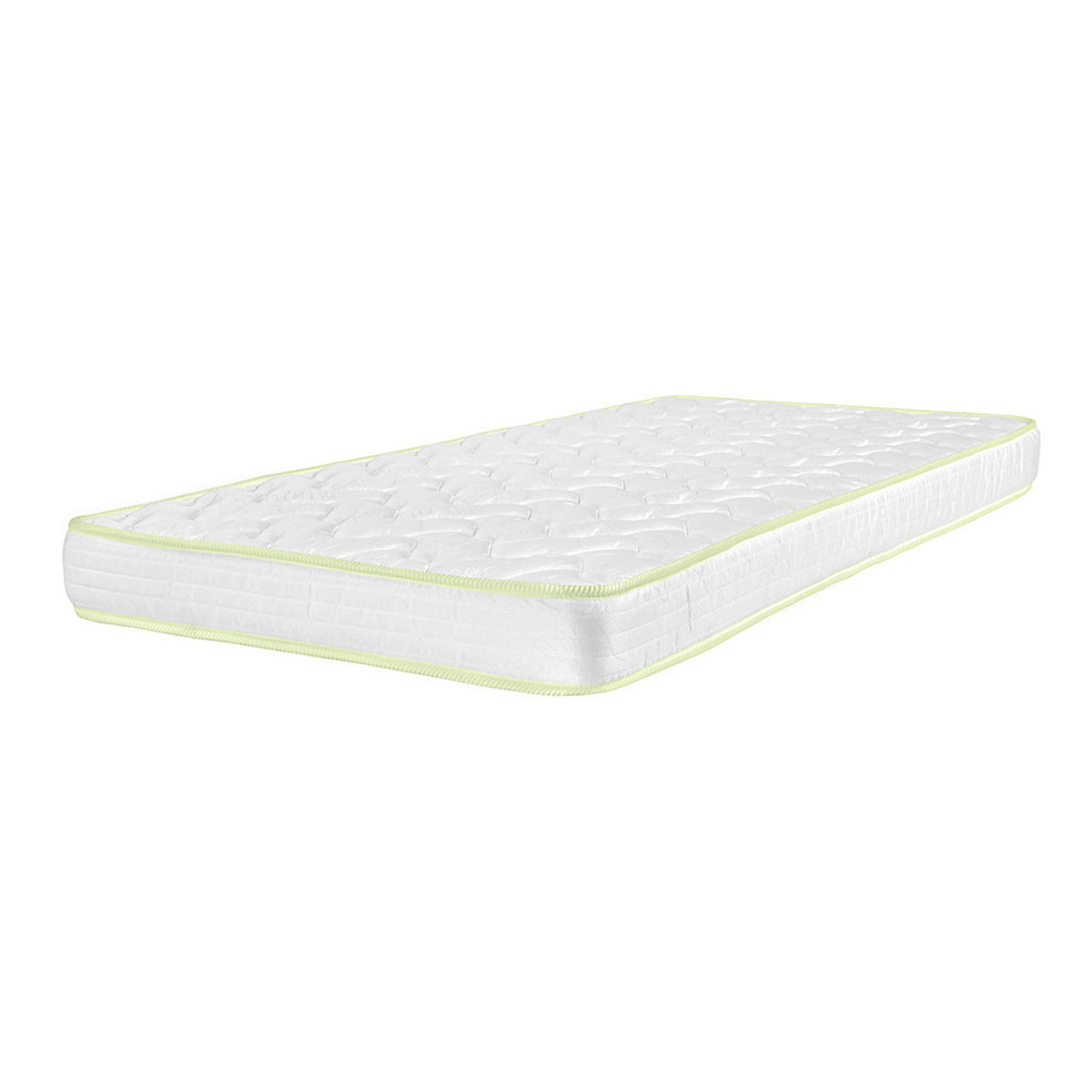 Pack lit avec barrières et matelas Bois massif VICTORIA blanc, AKITEN RETAIL