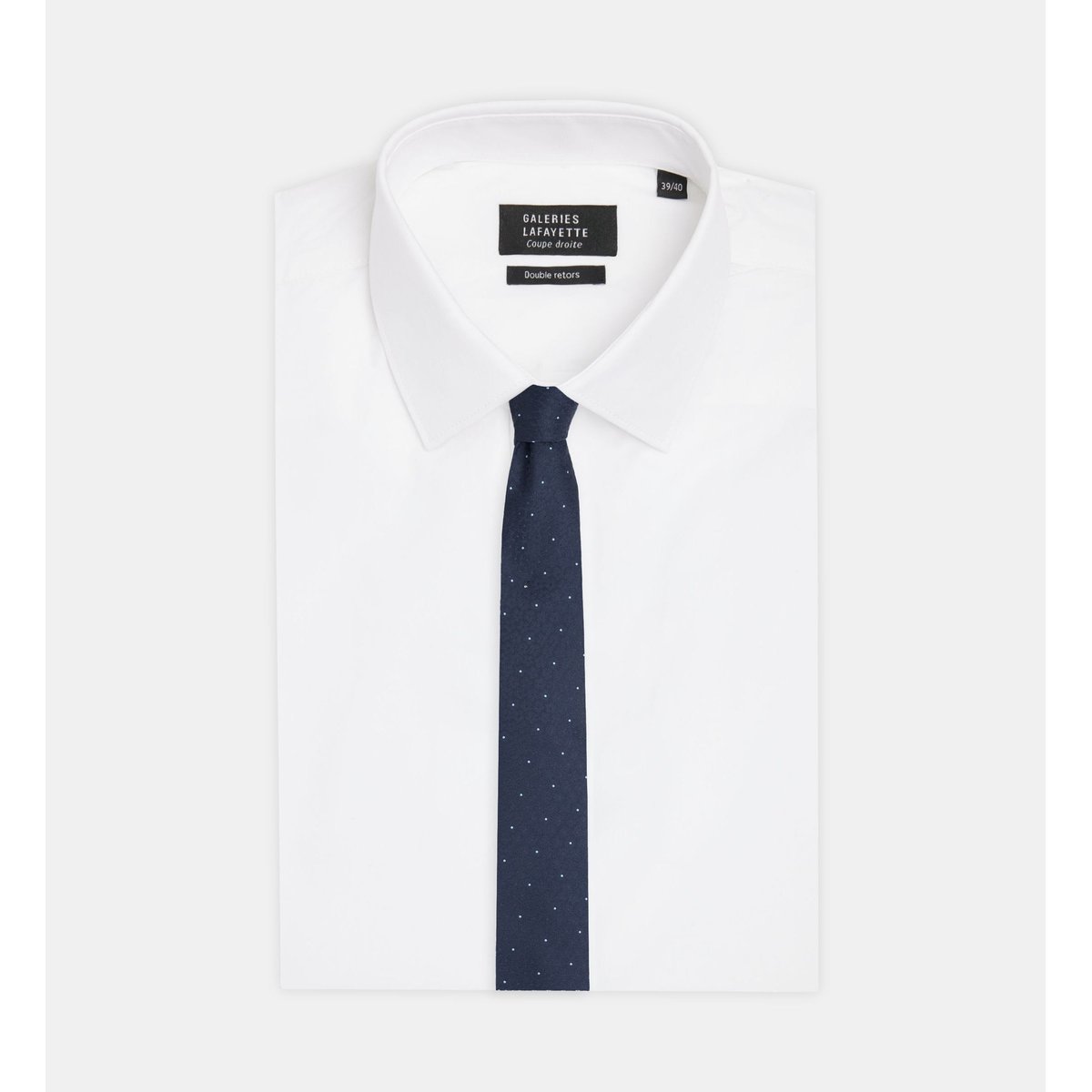 Cravate miflopo points fleurs bleu marine, GALERIES LAFAYETTE