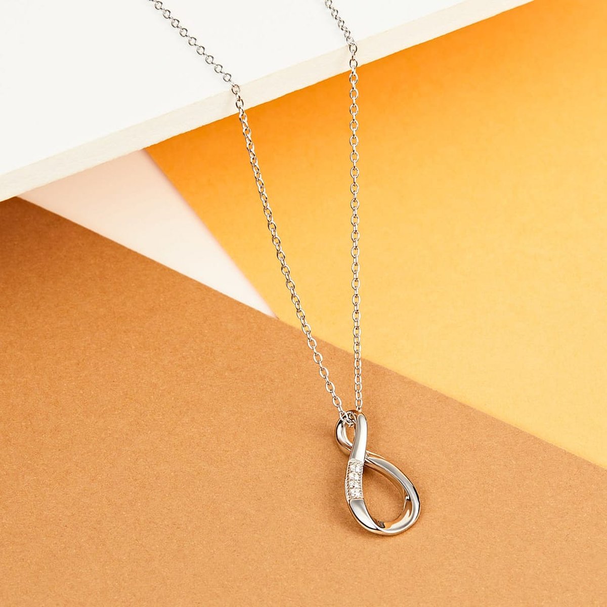 Colliers en Argent/oxyde de zirconium De Zirconium et Oxyde de zirconium argent, CLEOR