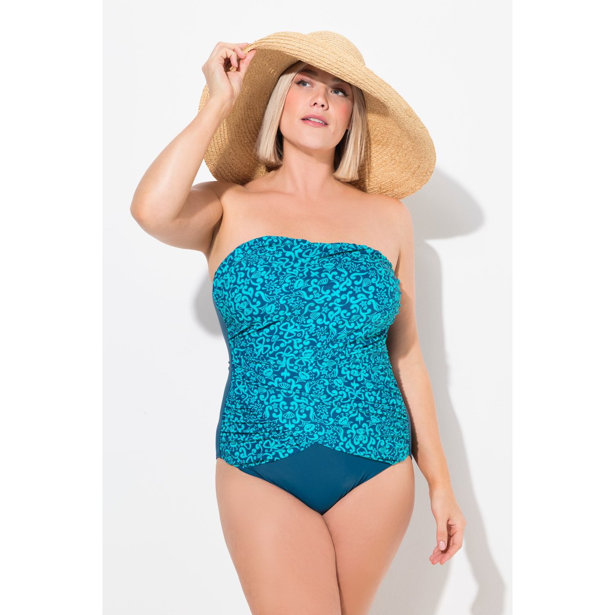 Maillot de bain à bonnets souples pétrole foncé, ULLA POPKEN