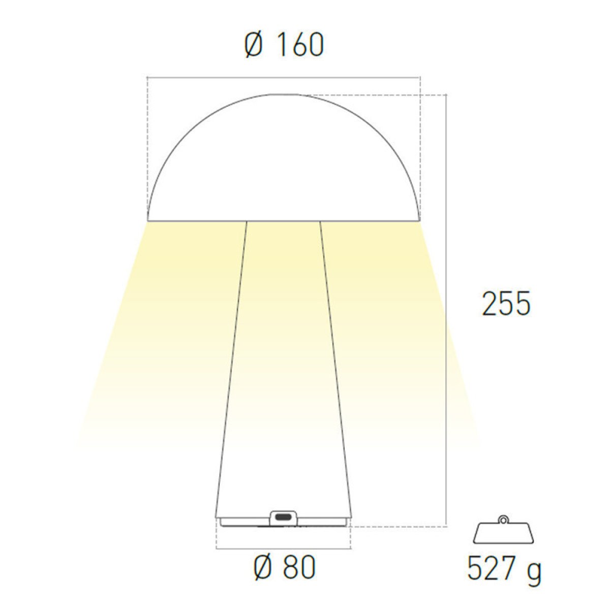 Lampe sans fil extérieur Coco blanc blanc, MILLUMINE