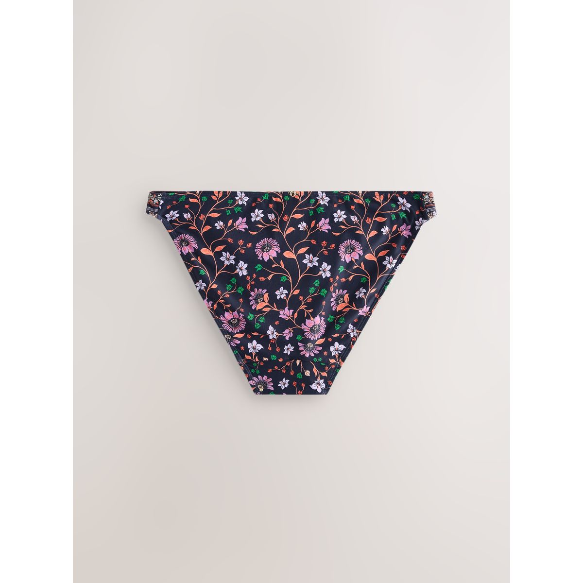 Bas de bikini échancré imprimé floral rose marine, NEXT