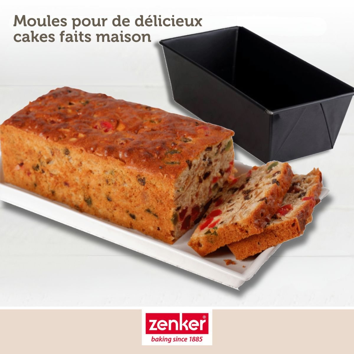 Lot de 2 moules à cake 25 cm PURE noir, ZENKER