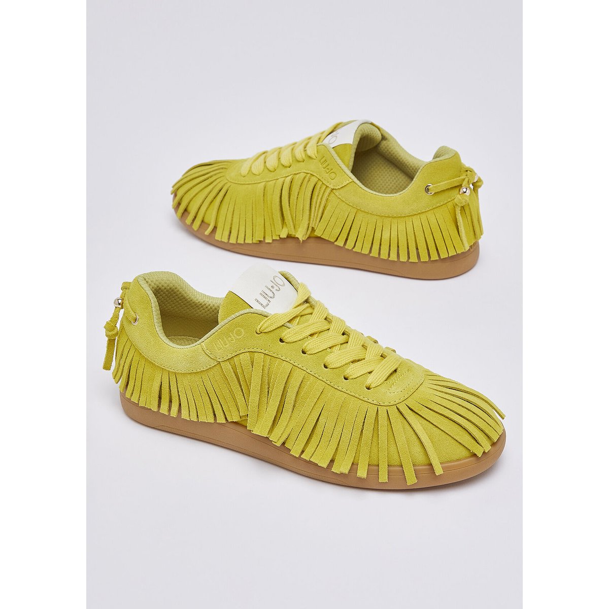 Baskets en daim à franges jaune, LIU JO