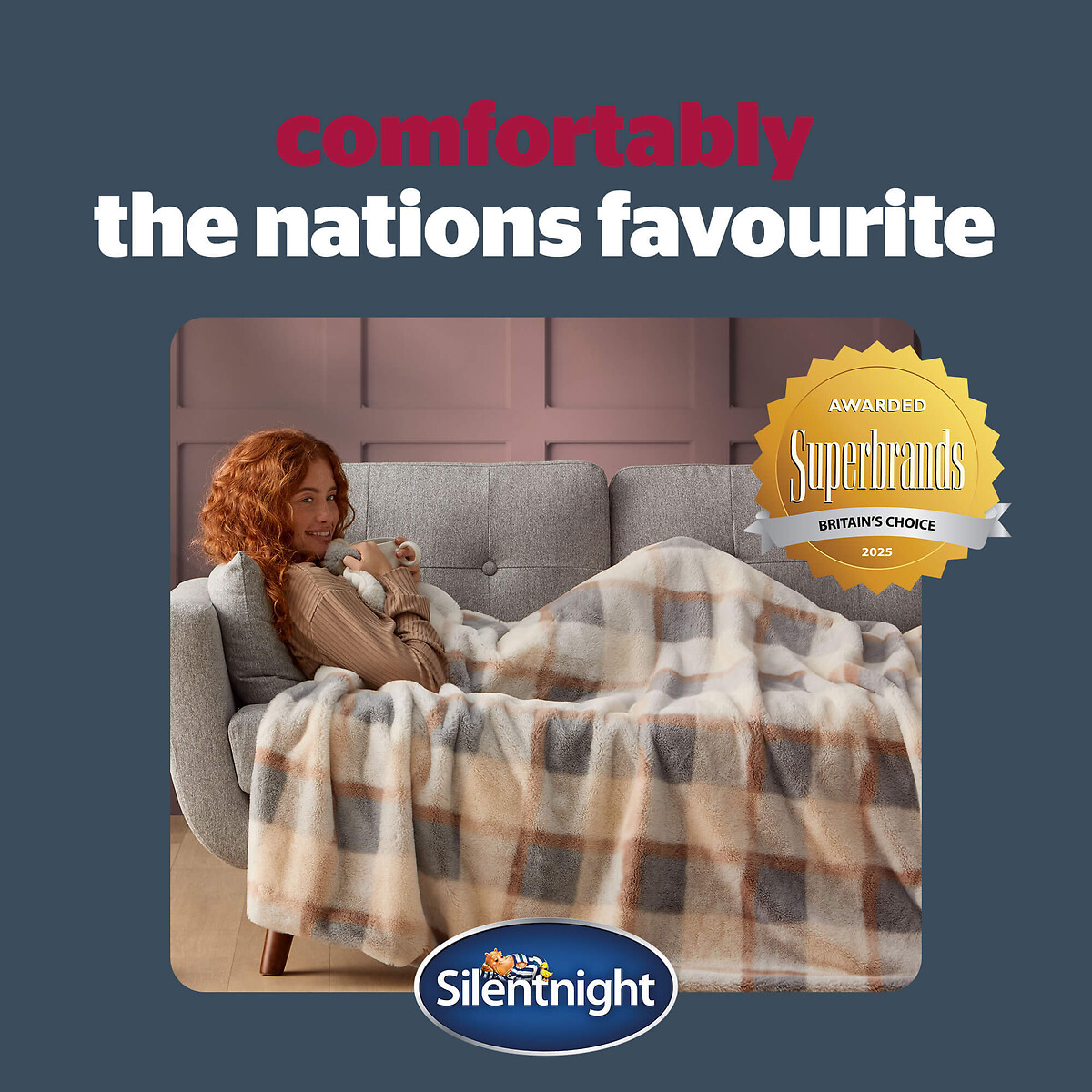 Snugsie Faux Fur Throw natural, SILENTNIGHT