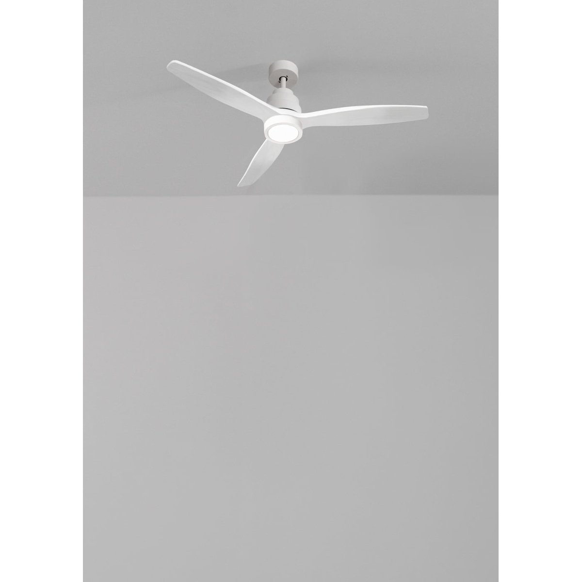 Ventilateur de plafond 40W avec lumière et télécommande WIND STYLANCE NATURAL WOOD blanc/blanc, CREATE