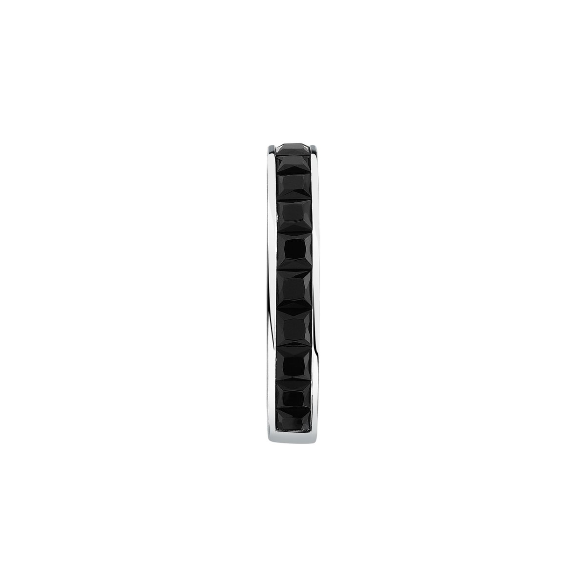 Bague TENNIS argent, noir, MORELLATO