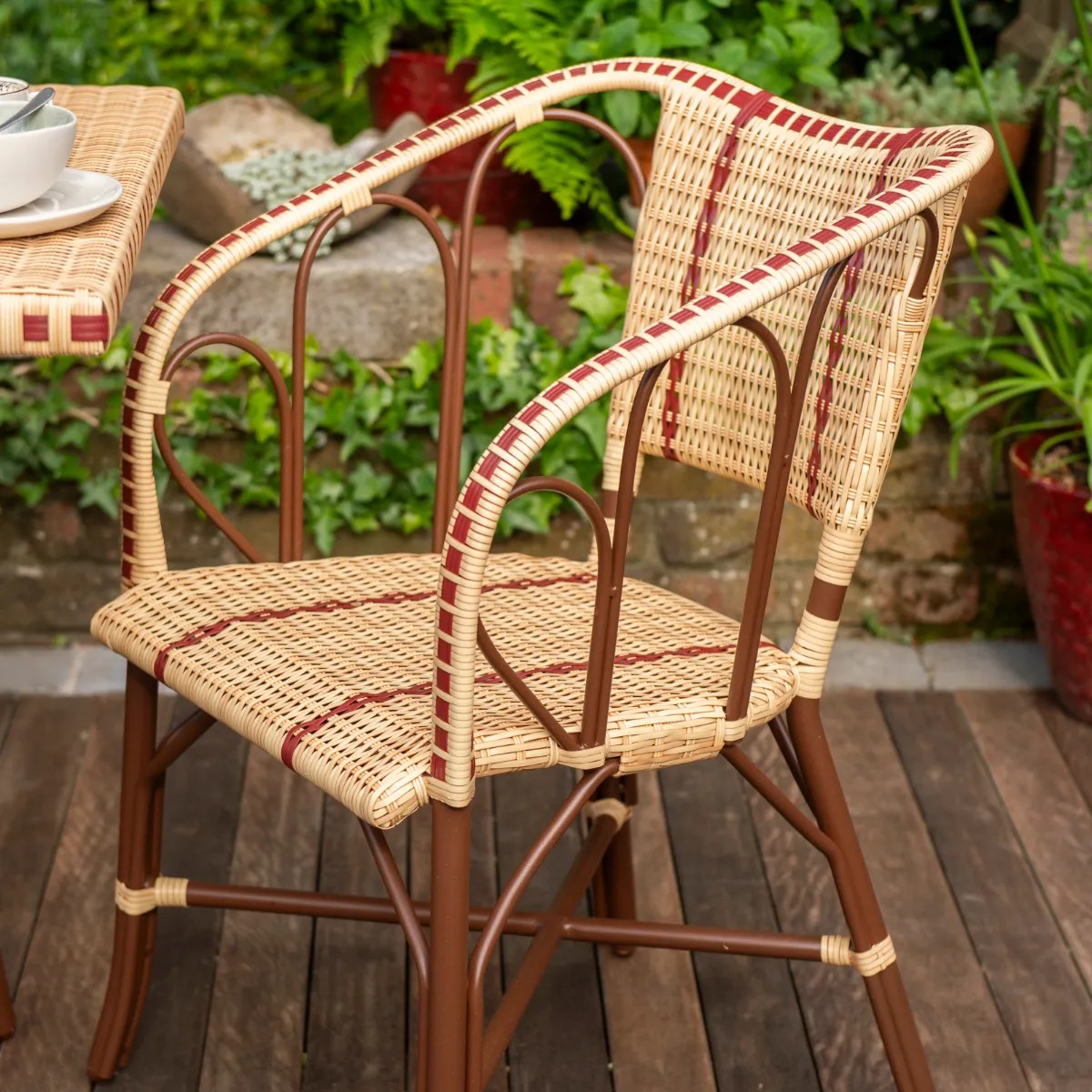 Fauteuil de table en résine BELLE EPOQUE marron, KOK
