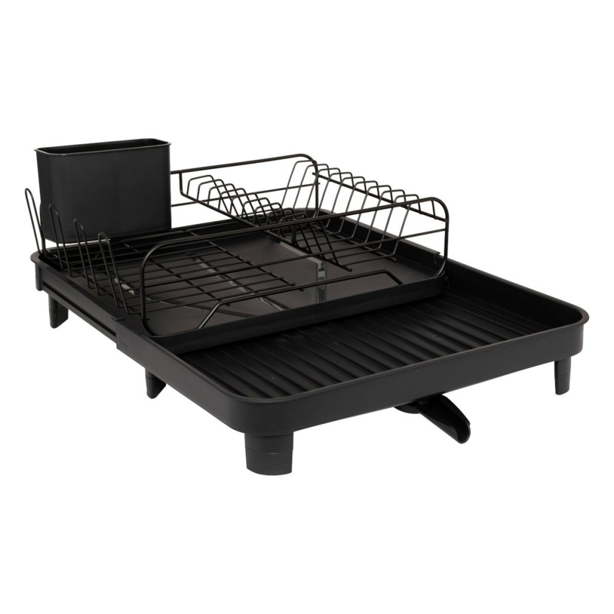égouttoir à Vaisselle 1 Niveau Extensible Noir noir, ATMOSPHERA