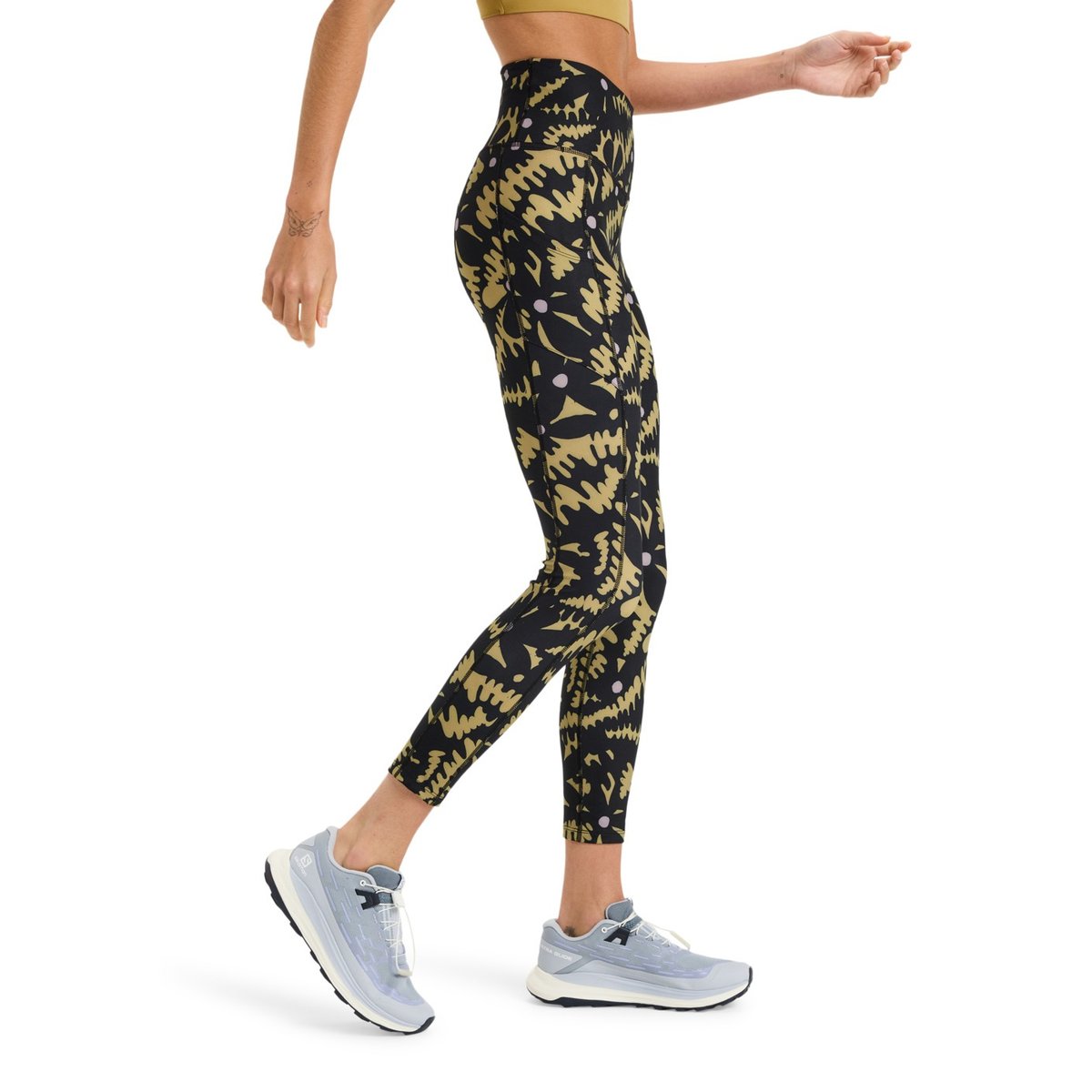 Legging de sport HEART INTO IT ANKLE. noir anthracite big flowers, ROXY