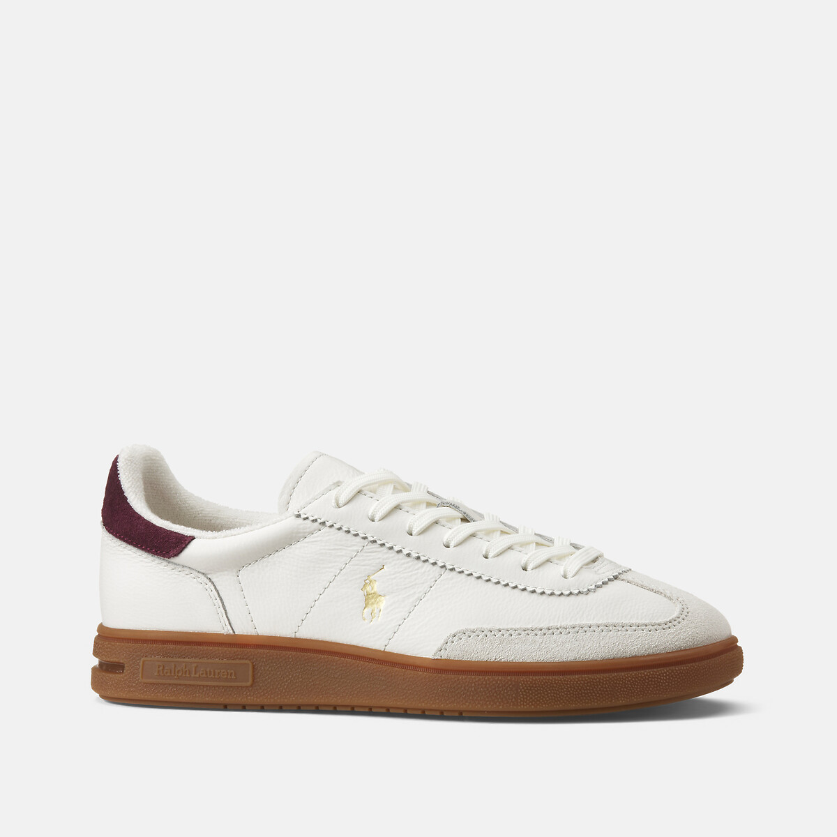 Baskets en cuir, Bedford PP blanc/bordeaux, POLO RALPH LAUREN