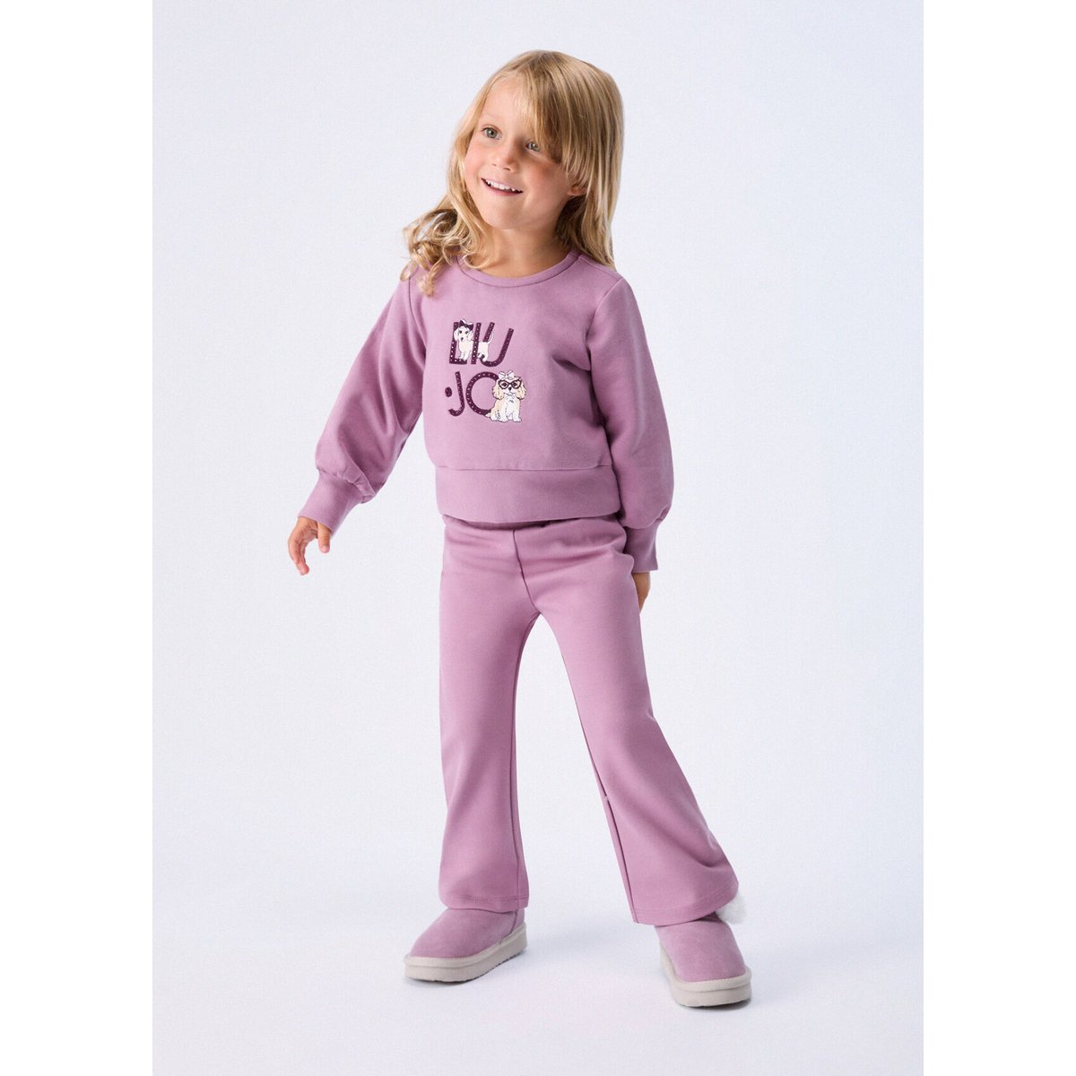 Pantalon flare en point milano orchidée, LIU JO