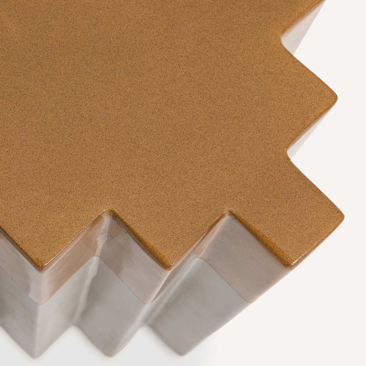 Bout de canapé de jardin, carré, en composite de ciment, GRAPHIR sienne, AM.PM
