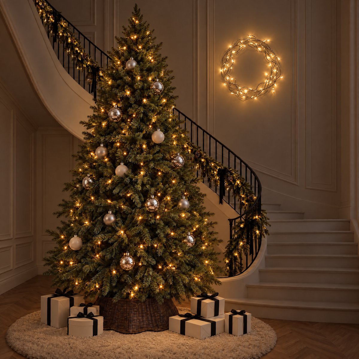 Sapin de noël à led décoratif artificiel H300 FLUFFY vert, SIA