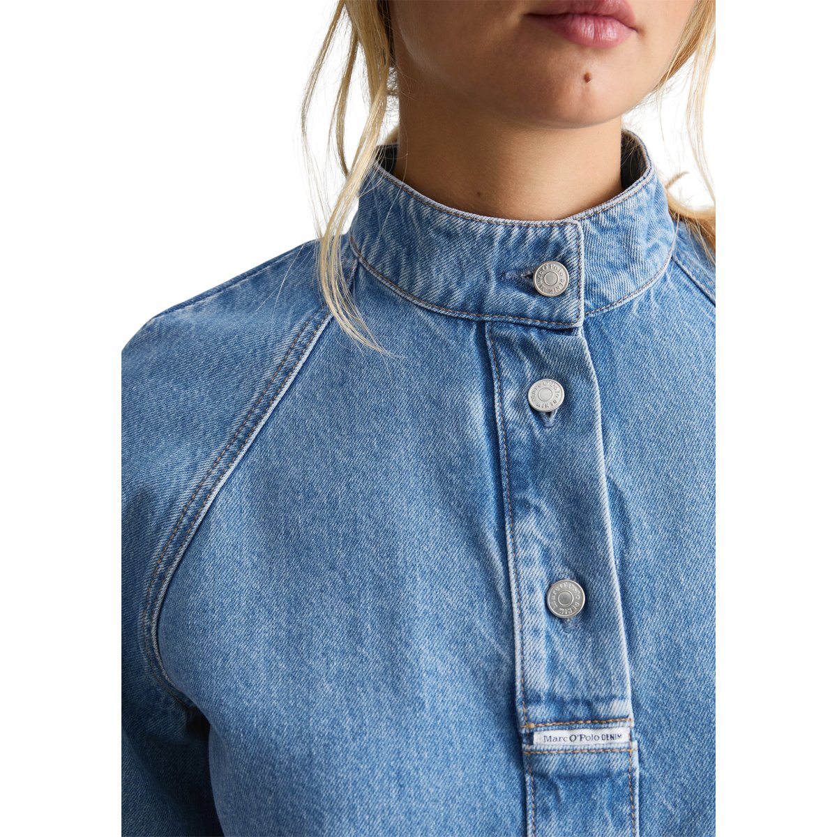 Robe en jean coupe trapèze en pur coton biologique bleu, MARC O’POLO DENIM