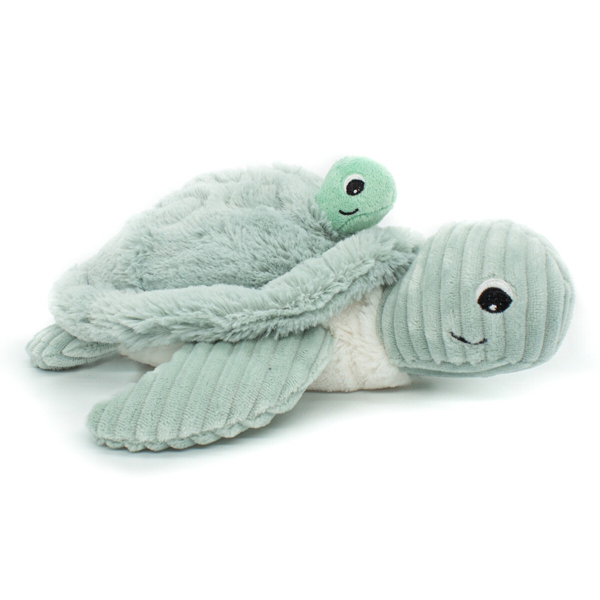 Peluche Sauvenou Tortue Maman Et Bébé menthe, LES PTIPOTOS