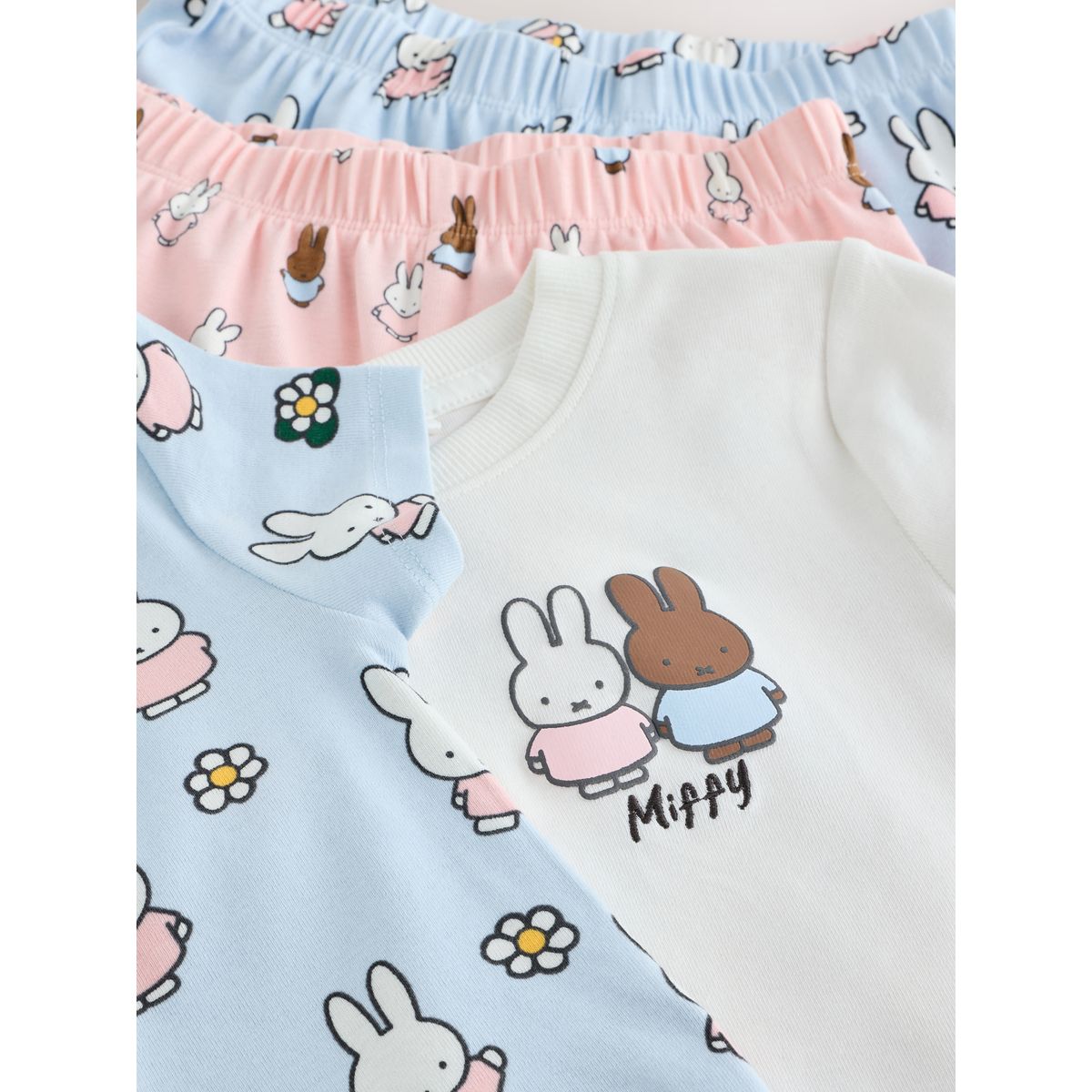 Pyjama large miffy, lot de 2 bleu/rose, NEXT