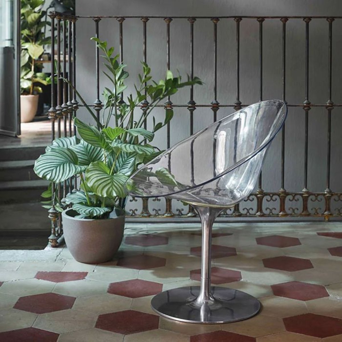 Fauteuil pivotant ERO S cristal, KARTELL