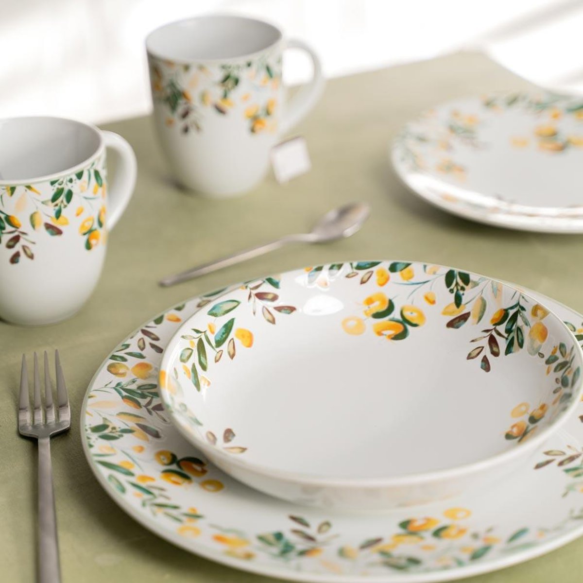 Assiette plate Summer 27 cm (lot de 6) - SUMMER jaune, TABLE PASSION