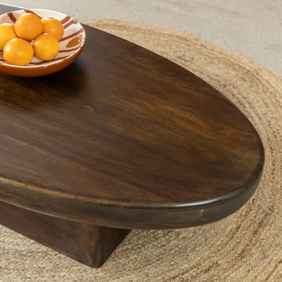 Table basse en bois de manguier MORANA bois foncé, MADE IN MEUBLES 