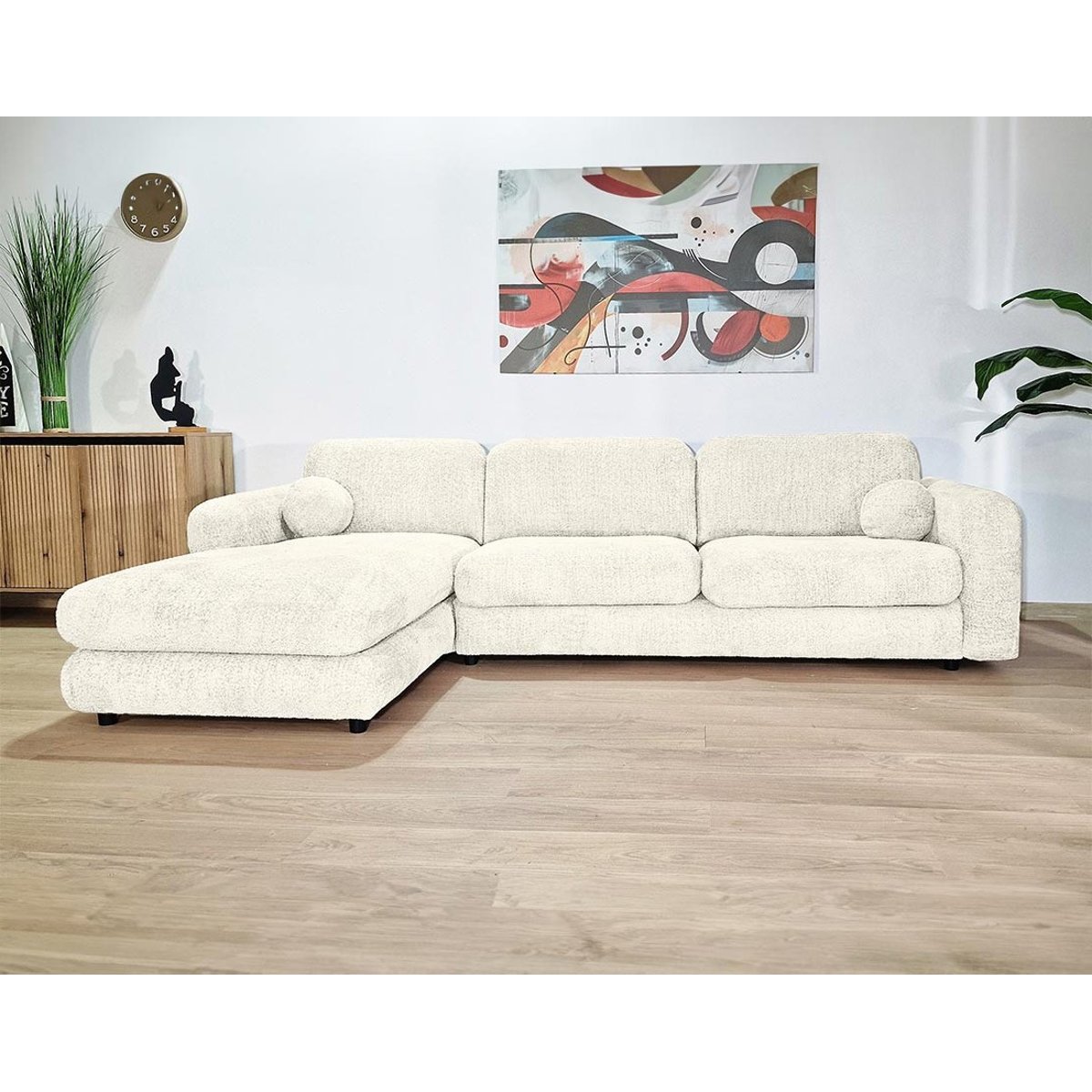 Canapé d'Angle gauche 4 places - RACHEL beige, BEST MOBILIER