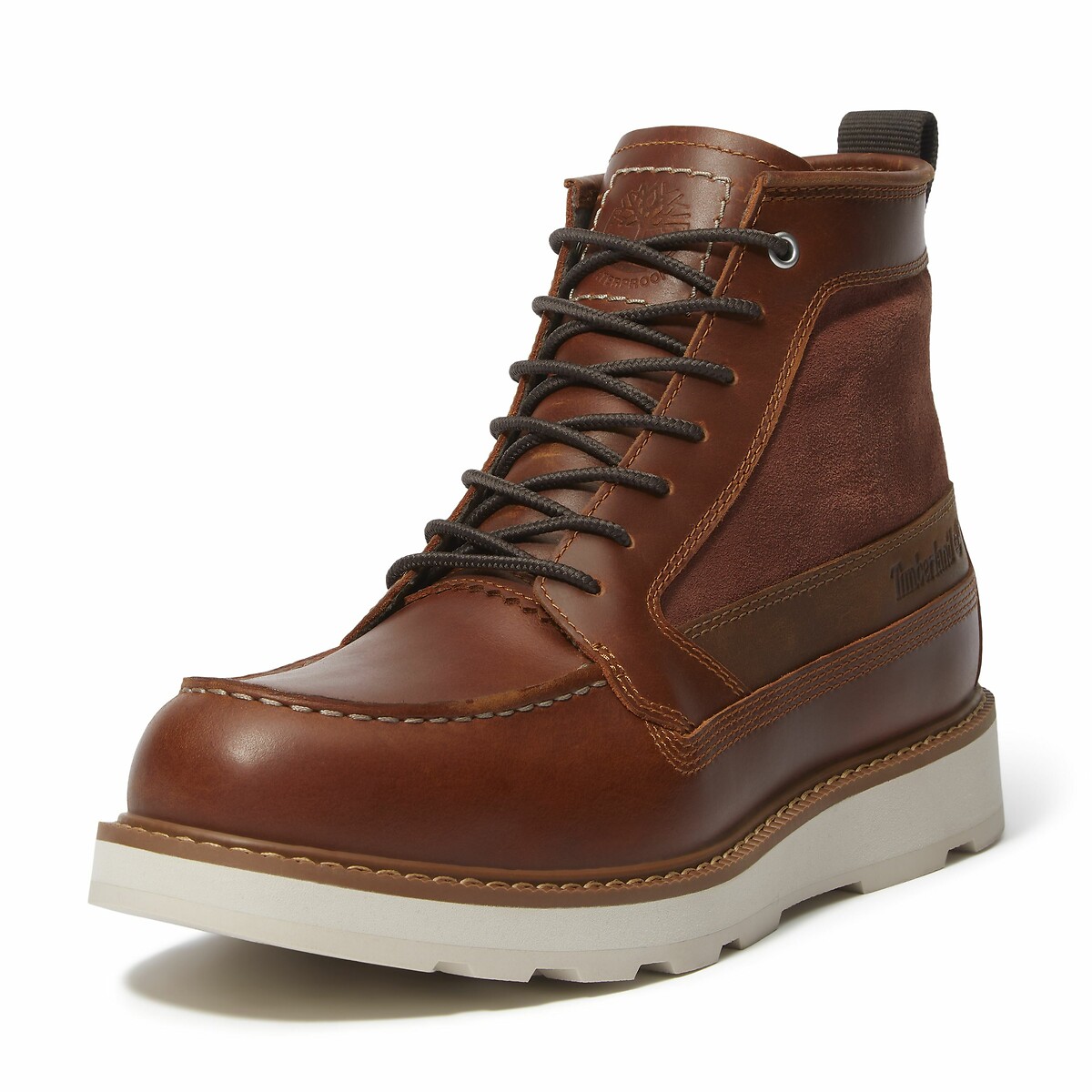 Bottines à lacets en cuir BRITTON MILLS MID LACE rouille, TIMBERLAND