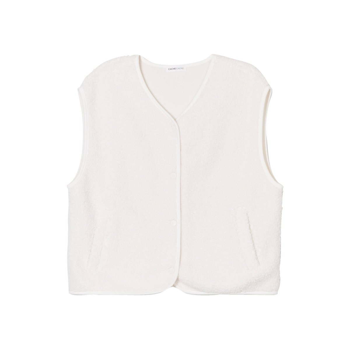 Gilet  sans manches effet polaire ecru, CACHE CACHE