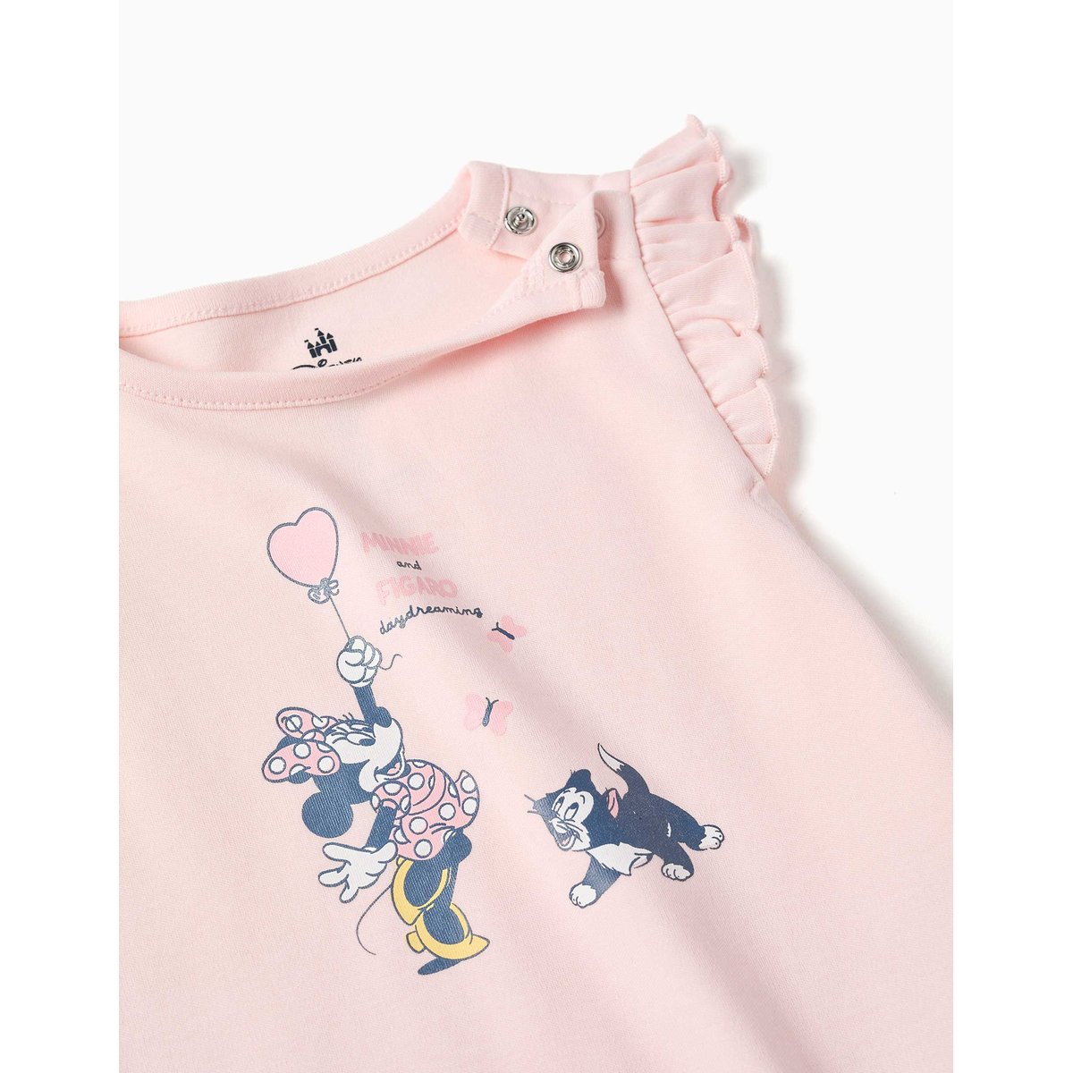 Pyjama short avec imprimé Minnie & Figaro rose clair, ZIPPY