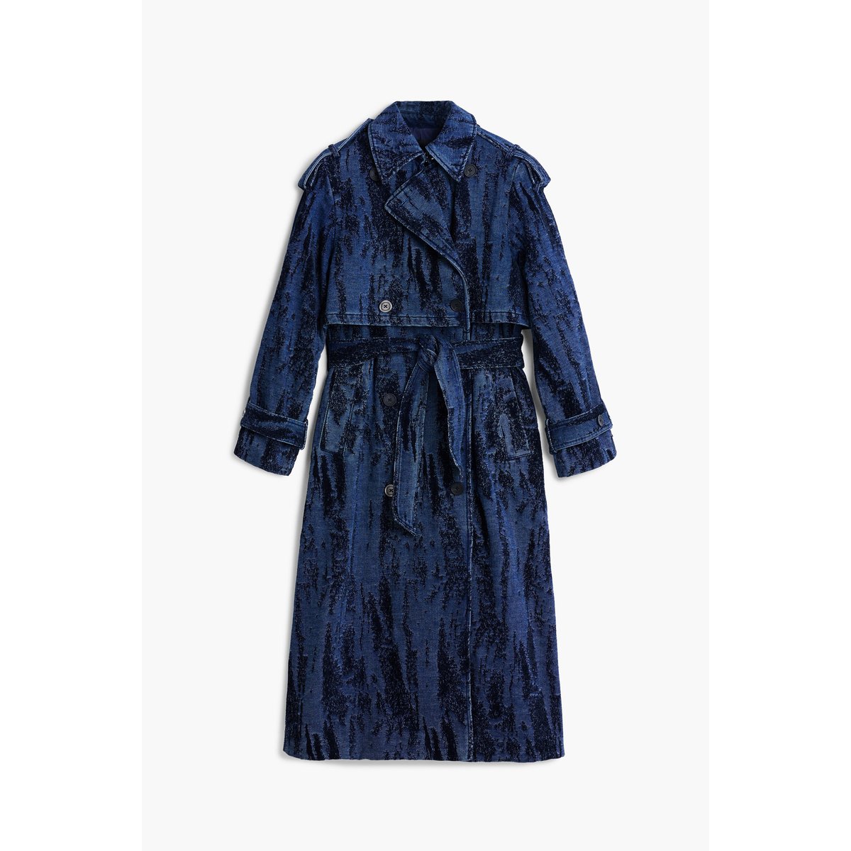 Trench en denim dégradé bleu, DESIGUAL