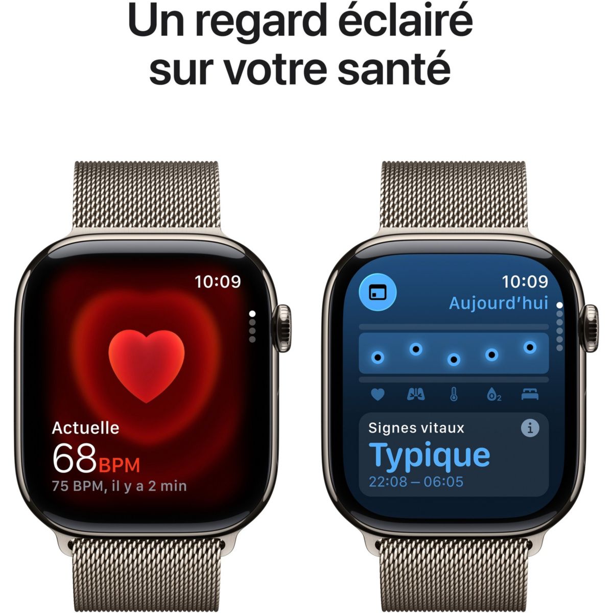 Montre connectée 42mm Tit Naturel Milan Serie 11 Cellular marron, APPLE
