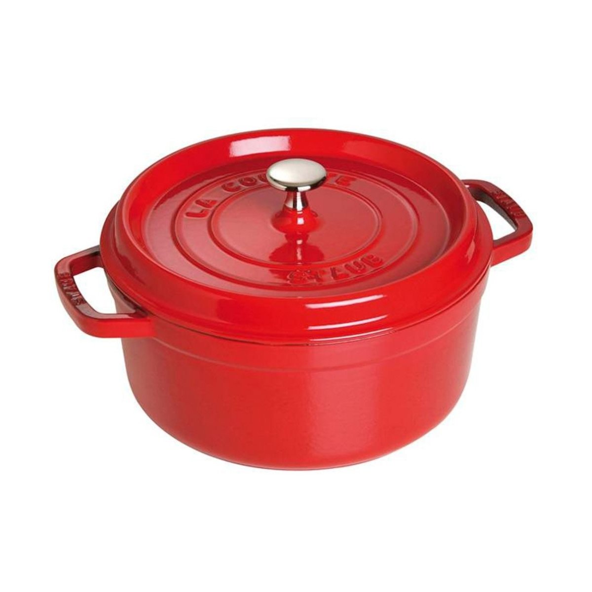 Cocotte en fonte ronde 26 cm rouge, STAUB