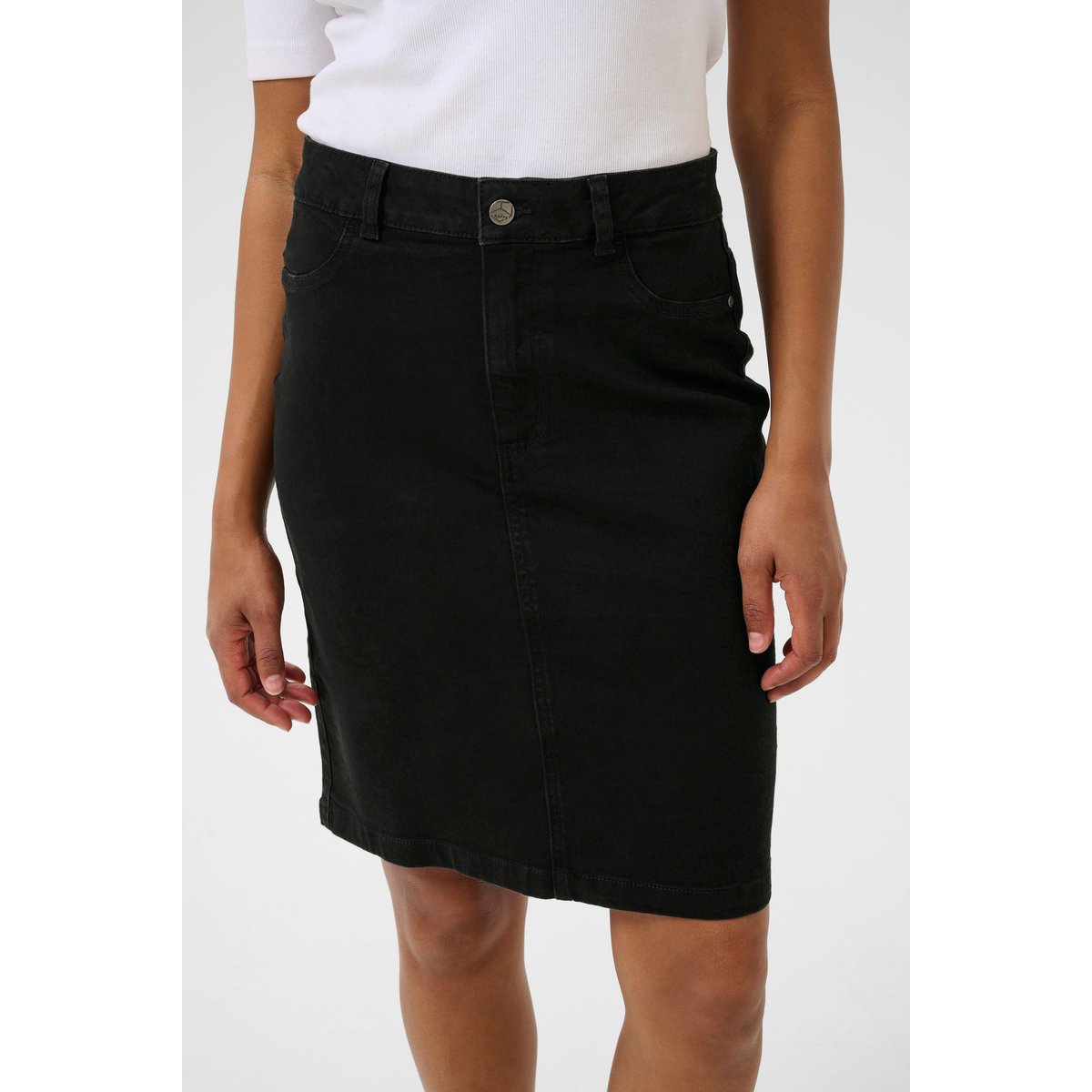 Jupe en jean noir, KAFFE